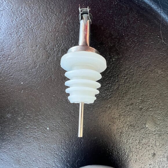 Rachael Ray 2-Piece Ceramic EVOO & Vinegar Bottle Set | Gray | Dispensing Bottle - Picture 5 of 6